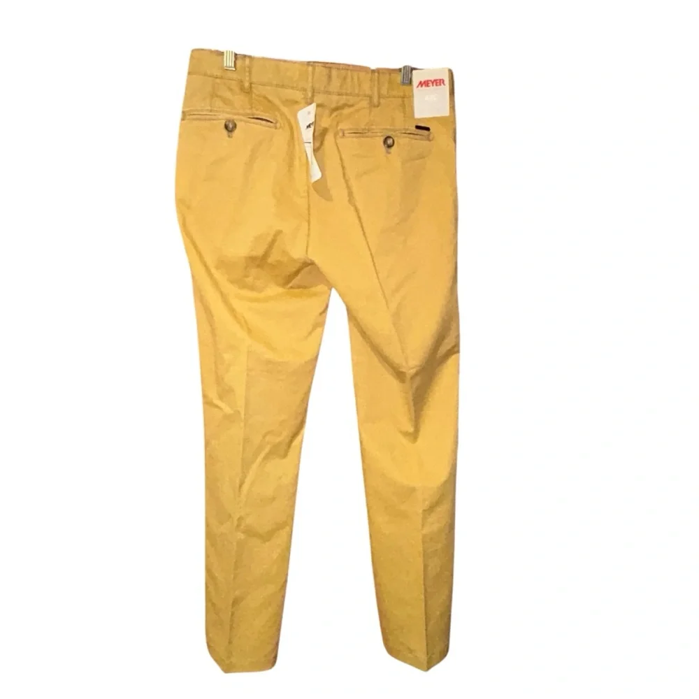 Meyer‎ Mens New York Chinos Size 32x30 42C/92 Yellow Slim Fit Dress Pants NWT